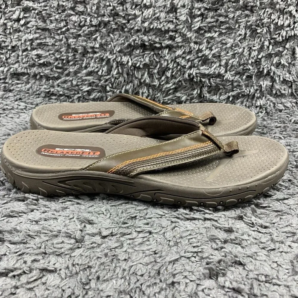 Men’s Skechers Cobano Brown Relaxed Fit Sandals Size 13